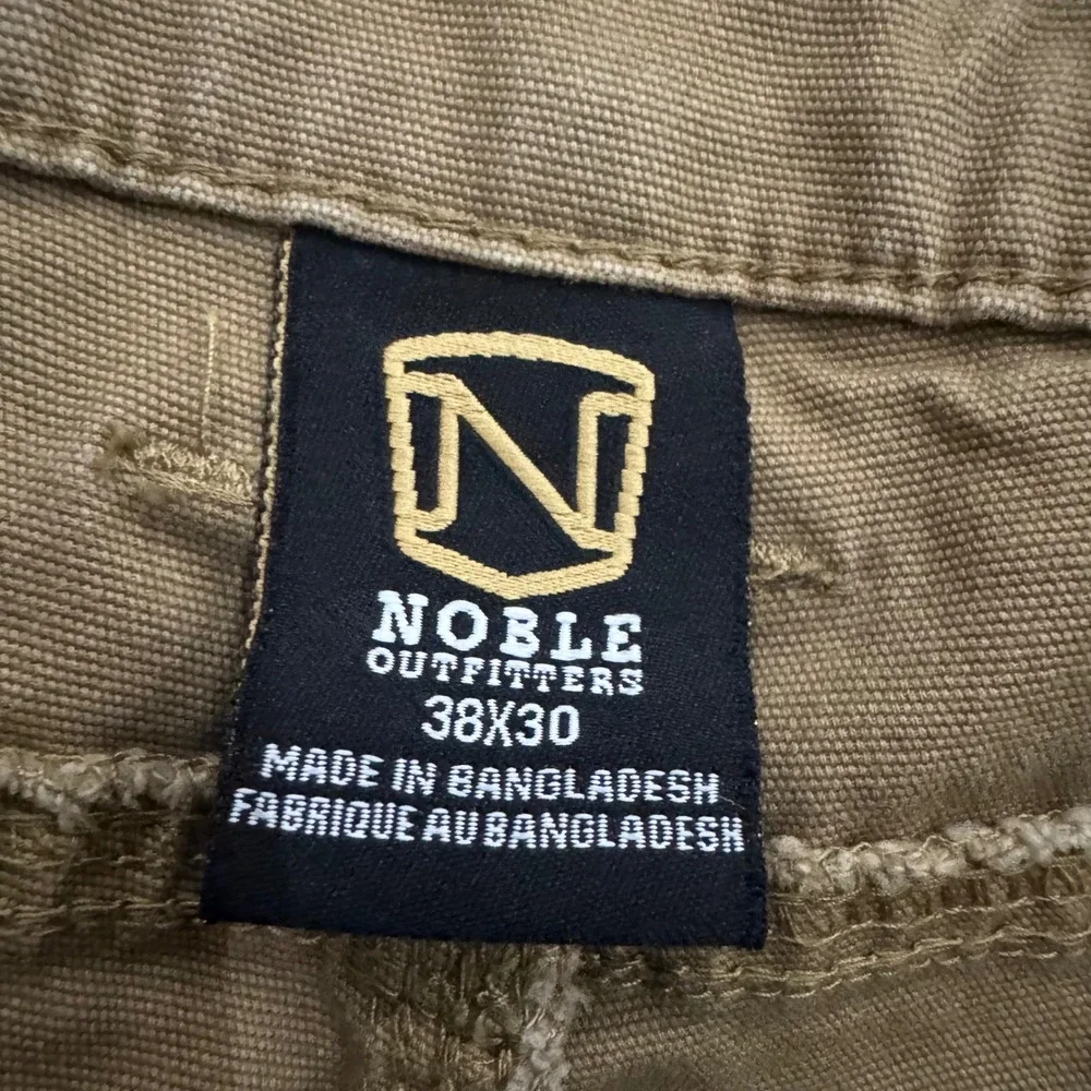 Noble Outfitters Mens‎ Work Pants 38x30 Brown Canvas Utility Carpenter Ranch